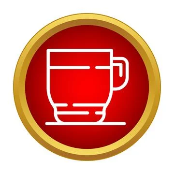 Cup mug coffee tea beverage vector icon Stock Illustration