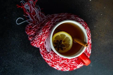 Cup of mulled tea 스톡 사진