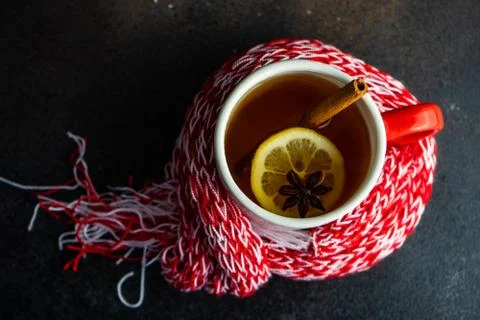 Cup of mulled tea Stock Photos