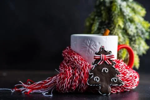 Cup of mulled tea 스톡 사진