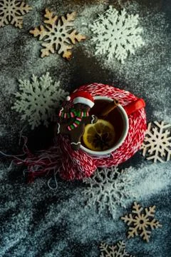 Cup of mulled tea Stock Photos
