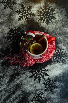 Cup of mulled tea Stock Photos
