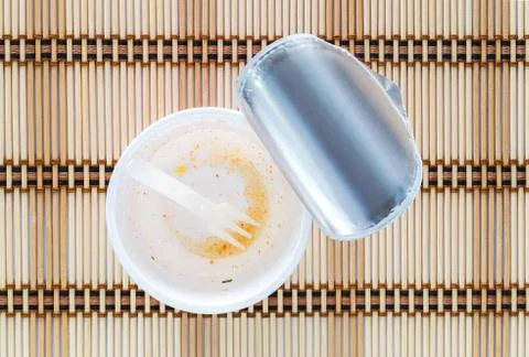 Cup noodles empty. Stock Photos