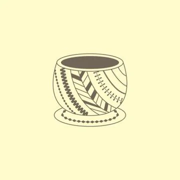 Cup with pattern Stock Illustration