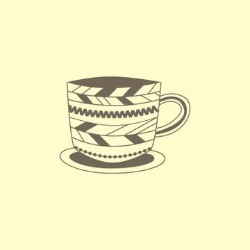 Cup with pattern Illustrazione stock