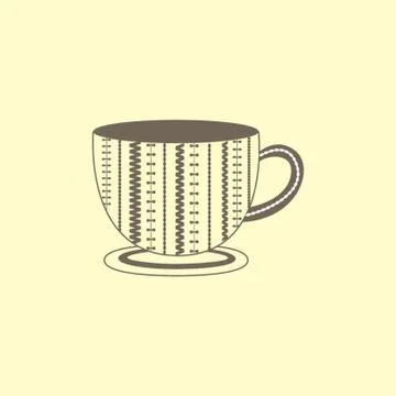 Cup With Pattern Stock Illustration