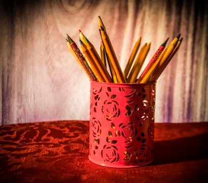 A cup of Pencils Foto stock