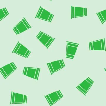 Cup plastic package glyph seamless pattern Stockillustratie
