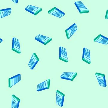 Cup plastic package isometric icon seamless pattern イラスト素材