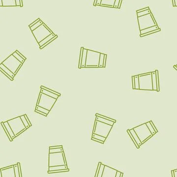 Cup plastic package line seamless pattern 스톡 일러스트