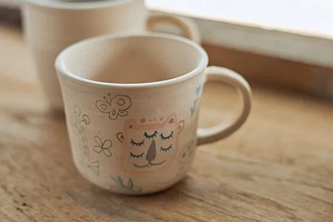 Cup potters are making in studio Stock Photos