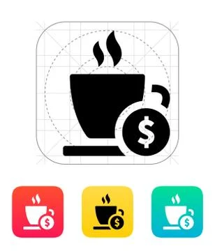 Cup price icon 스톡 일러스트