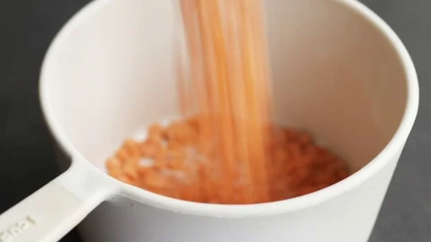 Cup of Red Lentils Stock Footage 70017775
