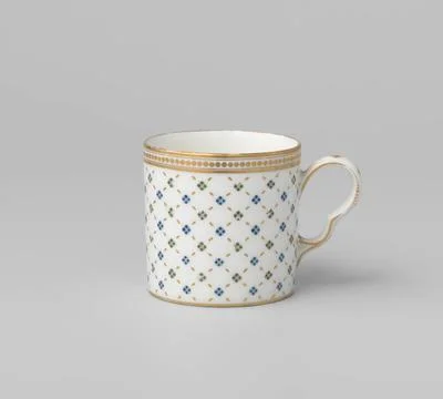 Cup with repeating pattern of four passes and stripes. Cup of porcelain wi... 写真素材