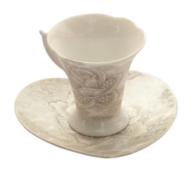 Cup with roses Stock Photos