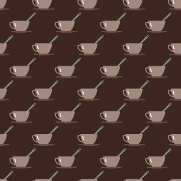 Cup seamless pattern vector Stock Illustration