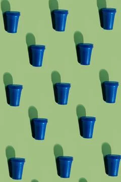 Cup serving pattern tableware background green Stock Illustration