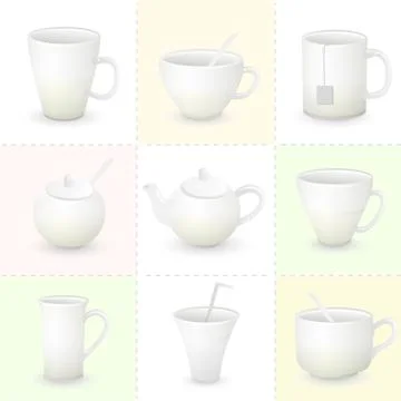 Cup set Stock Illustration