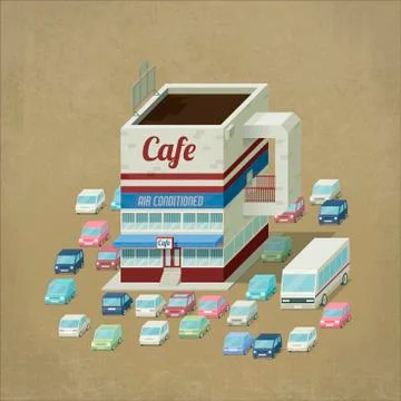 Cup shaped bar Stock Illustration