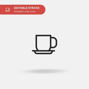 Cup Simple vector icon. Illustration symbol design template for web mobile UI 스톡 일러스트