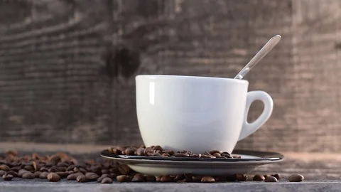 Cup slide beans Stock Footage 105881124