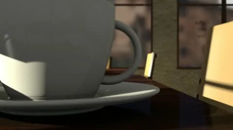 Cup with smoke as a background Stock Footage 11258725