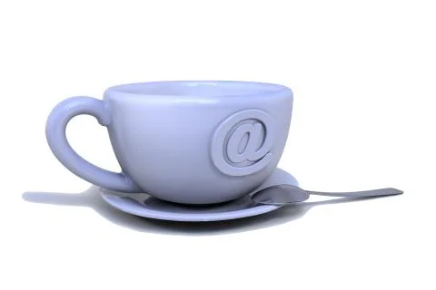 Cup with a spoon Stock Illustration