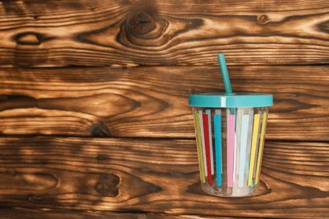 Cup With Straw for Drinking Stock Photos