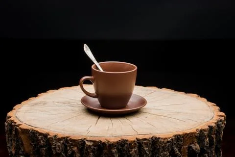 Cup on a stump Stock Photos