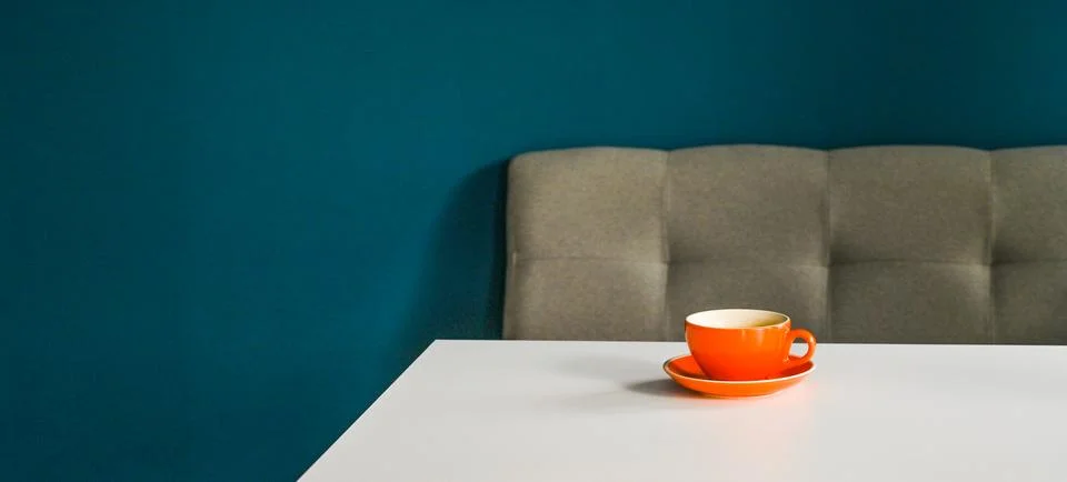 A cup on the table in a cafe Stock Photos
