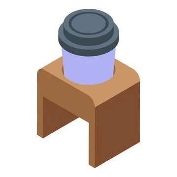Cup table handle icon isometric vector. Layout cold Stock Illustration