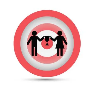 Cup on a target Stock Illustration