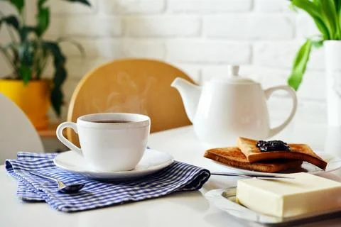Cup of tea and teapot 写真素材