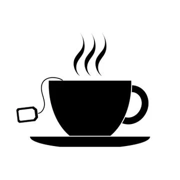 Cup with tea bag icon Stock Illustration