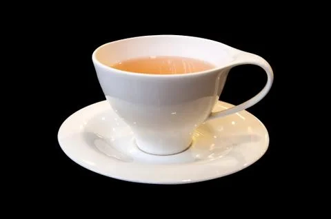 Cup of tea. black background Stock Photos