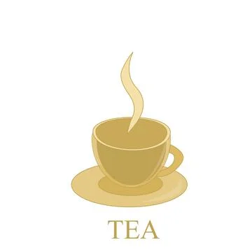 A cup of tea. brewed tea in a cup. Stock Illustration