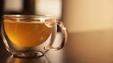 Cup of tea in a cafe drink Stock Footage 69192135