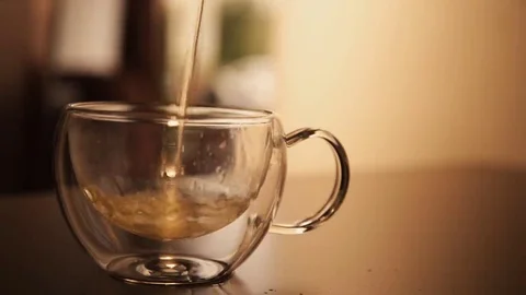 Cup of tea in a cafe drink Stock Footage 69192172