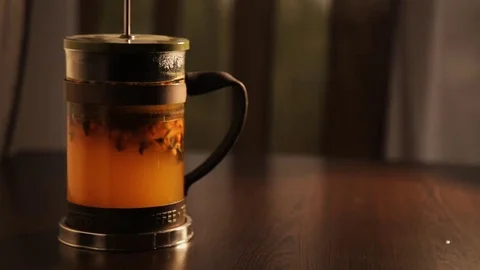 Cup of tea in a cafe drink Stock Footage 69193006