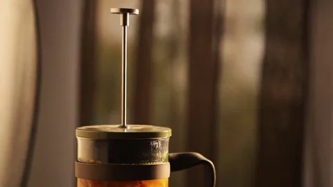 Cup of tea in a cafe drink Stock Footage 69193493