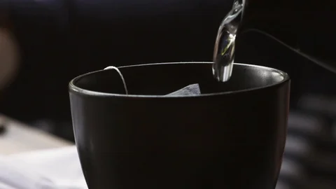 Cup of tea close up Video stock 89004684