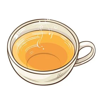 Cup of Tea Colored Vector Illustration Stock Illustration