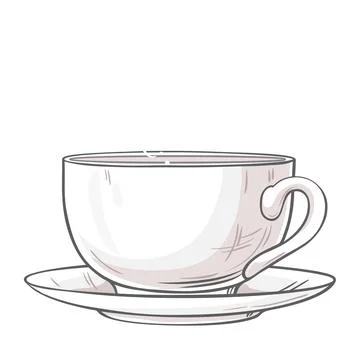 Cup of Tea Colored Vector Illustration Stock Illustration