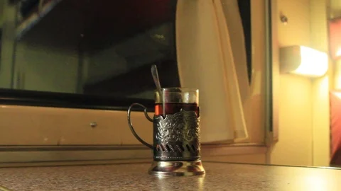 Cup of tea in a cup holder Stock Footage 88363578