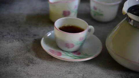 A cup of tea is an energetic drink Stock Footage 154199562