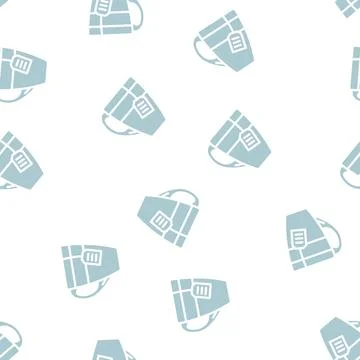 Cup tea glyph vector seamless pattern black イラスト素材