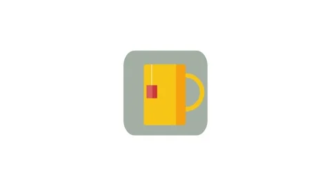 Cup of tea icon animation for video motion graphics Stock Footage 149934651