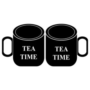 Cup of tea icon isolated on white background Illustrazione stock