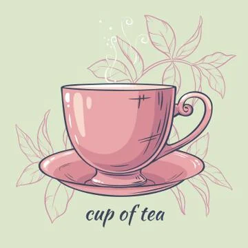 Cup of tea Stock Illustration