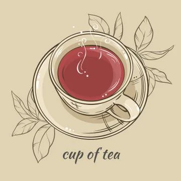 Cup of tea Stock Illustration